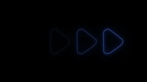 Direction arrow animation with black background and glowing arrow sign. Stock Footage 301701920