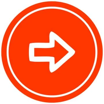Direction arrow circular icon Stock Illustration