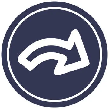 Direction arrow circular icon Stock Illustration