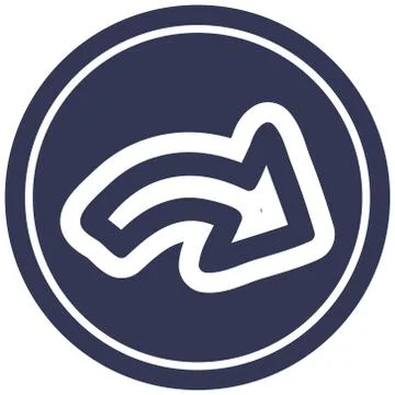 Direction arrow circular icon Ilustração Stock
