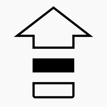 Direction arrow up icon. Stock Illustration