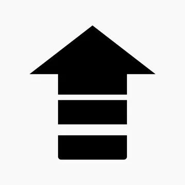 Direction arrow up icon. Stock Illustration