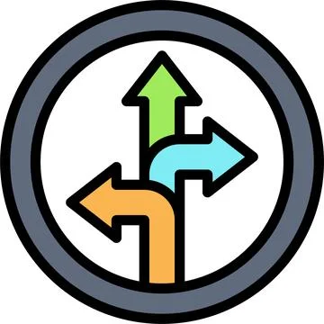 Direction arrow icon, location map and navigation vector Stock Illustration