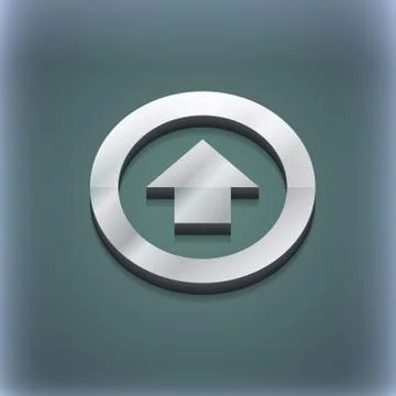 Direction arrow up icon symbol. 3D style. Trendy, modern design with space for y 스톡 일러스트