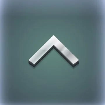 Direction arrow up icon symbol. 3D style. Trendy, modern design with space for y Illustrazione stock