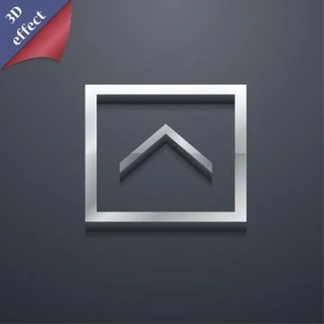 Direction arrow up icon symbol. 3D style. Trendy, modern design with space for y Illustrazione stock