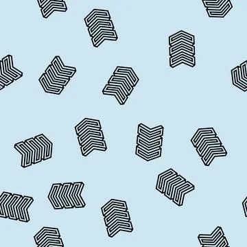 Direction arrow line seamless pattern Illustrazione stock