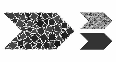 Direction arrow Mosaic Icon of Bumpy Items イラスト素材