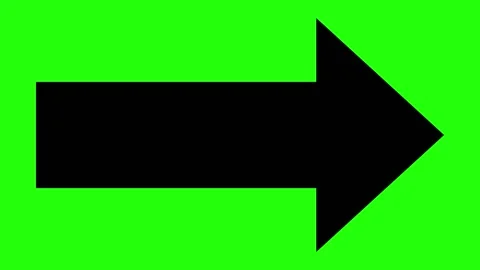 Direction Arrow Pointer Fade Blink Animation Stock Footage 228883233