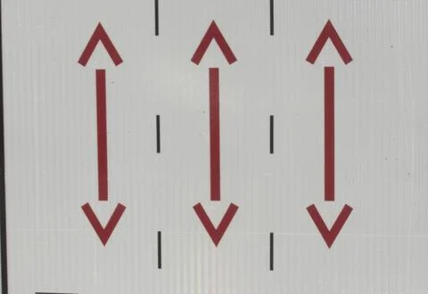 Direction arrow points in one way Stock Photos