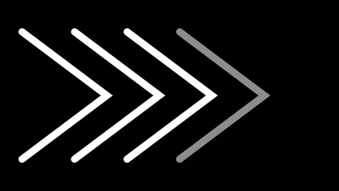 Direction arrow right icon animation. arrow icon animation background. Blac.. Stock Footage 310074768