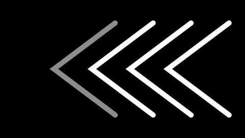 Direction arrow right icon animation. arrow icon animation background. Blac.. Stock Footage 310074827