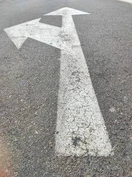 Direction Arrow on Road Stock Photos