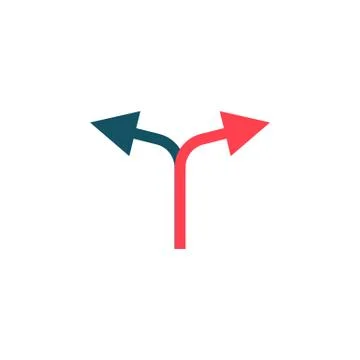 Direction arrow solid icon, navigation and two way Stock Illustration