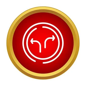 Direction arrows creating choice path decision concept icon Stock Illustration