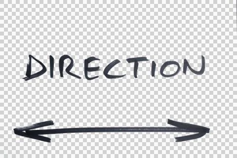 Direction arrows drawn with marker Stock Illustration