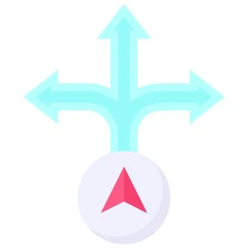 Direction arrows icon, location map and navigation vector イラスト素材