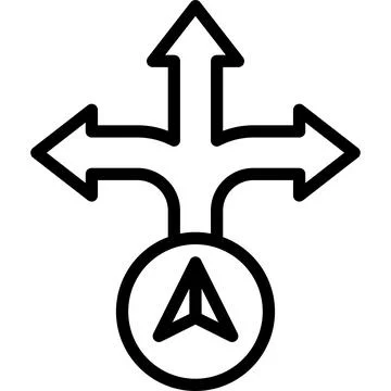 Direction arrows icon, location map and navigation vector イラスト素材