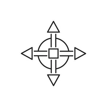 Direction arrows icon. Simple line, outline vector of navigation icons for ui イラスト素材