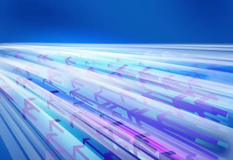 Direction arrows moving fast through lines Иллюстрация