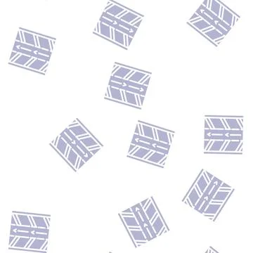 Direction arrows on parking glyph vector seamless pattern Illustrazione stock