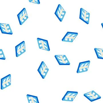 Direction arrows on parking isometric icon seamless pattern Stock Illustration