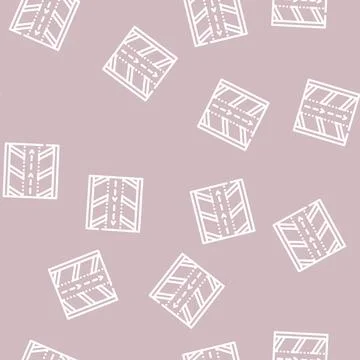 Direction arrows on parking line vector seamless pattern Stock Illustration