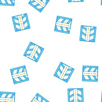 Direction arrows on parking vector seamless pattern Stock Illustration