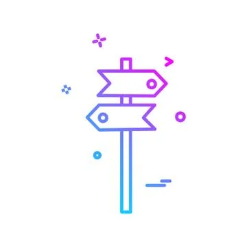 Direction board icon design vector Illustrazione stock