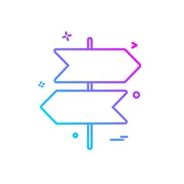 Direction board icon design vector Illustrazione stock