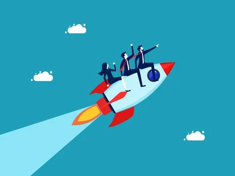 Direction of the business entity. Team performance or team commitment. Busine Stock Illustration