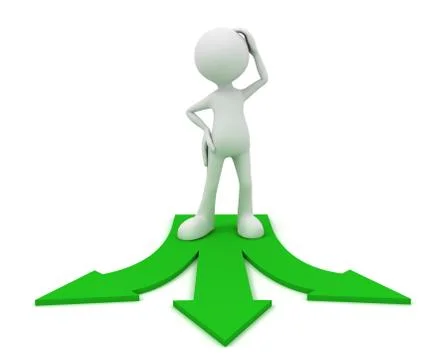 Direction choice concept 3d illustration Stock Illustration