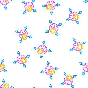 Direction choice vector seamless pattern Illustrazione stock