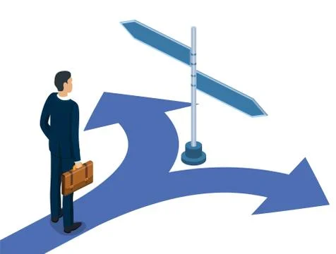 Direction choose options, Illustrazione stock