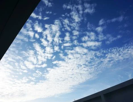 Direction of clounds on sky Stock Photos