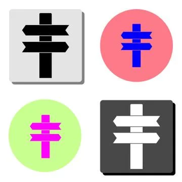 Direction column. flat vector icon Illustrazione stock