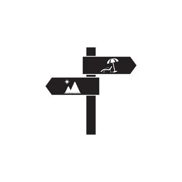 Direction column icon. Elements of beach holidays icon. Premium quality graphic Illustrazione stock