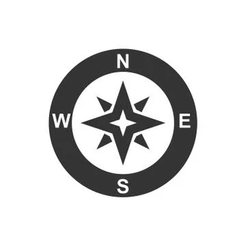 Direction Compass Icon Stock Illustration