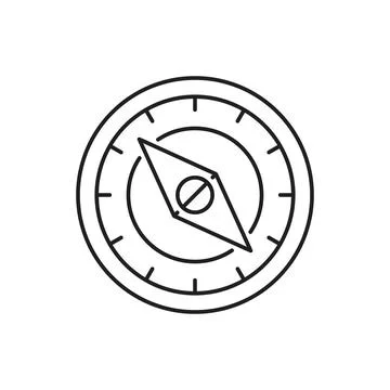 Direction compass icon. Simple line, outline vector of navigation icons for ui Stock-Illustration