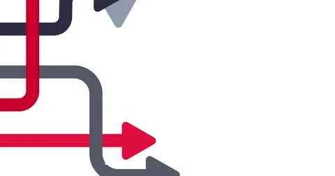 Direction concept. Abstract arrows minimal flat design animation. Animated Stock Footage 254923720