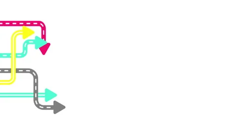 Direction concept. Abstract arrows minimal flat design animation. Animated Stock-Footage 257723351