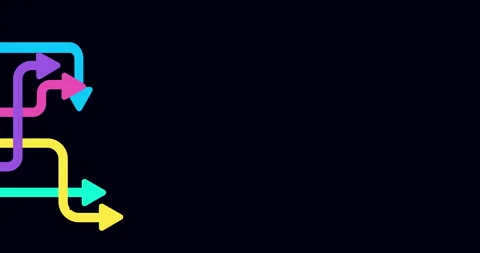 Direction concept. Abstract arrows minimal flat design animation. Animated Stock Footage 265196454