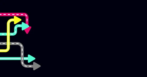 Direction concept. Abstract arrows minimal flat design animation. Animated Stock Footage 273526461