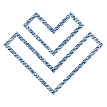 Direction Down Fabric Textured Icon Stock Illustration