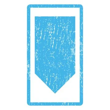 Direction Down Icon Rubber Stamp Stock Illustration