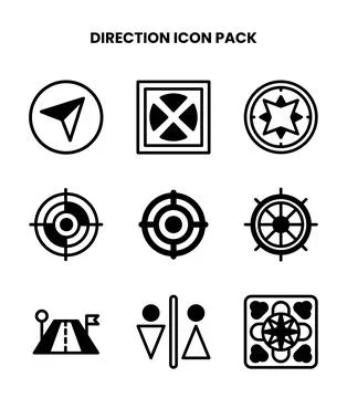 Direction DuoTone Scalable Icons Pack Stock Illustration