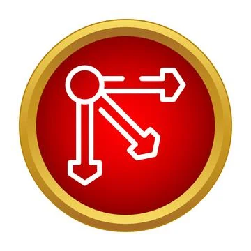 Direction icon representing choice, option, or navigation Stock Illustration