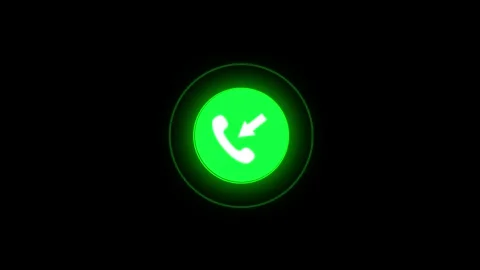 Direction incoming call icon animation isolated on black background Stock Footage 321197947