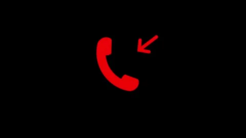 Direction incoming phone call icon animated video Stock Footage 309229308