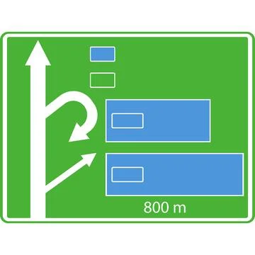 Direction indicator. A green rectangle with arrows and borders. Stock-Illustration
